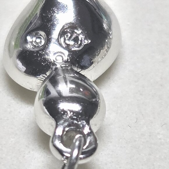 Swarovski Dangle Drop Earrings With Bezel Set Clear Oval And Round Crystals - Picture 2 of 11